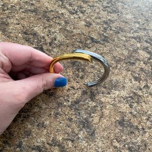 Sahira jewelry two tone cuff bracelet